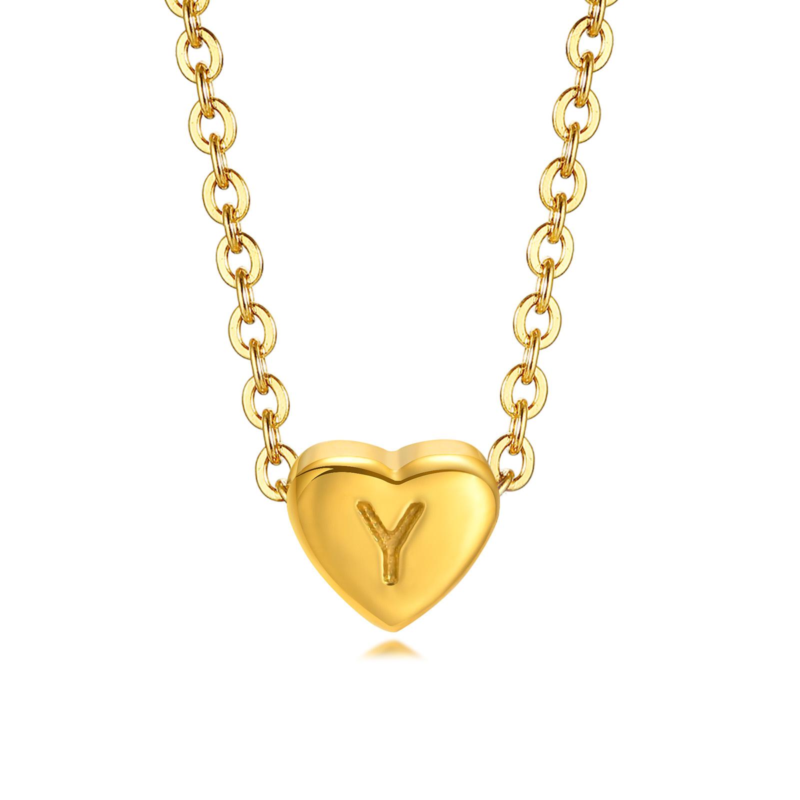 

Personalized Letter Heart Choker Necklace for Women, Alphabet Necklace Stainless Steel Stackable Girlfriend Gift 45-50cm