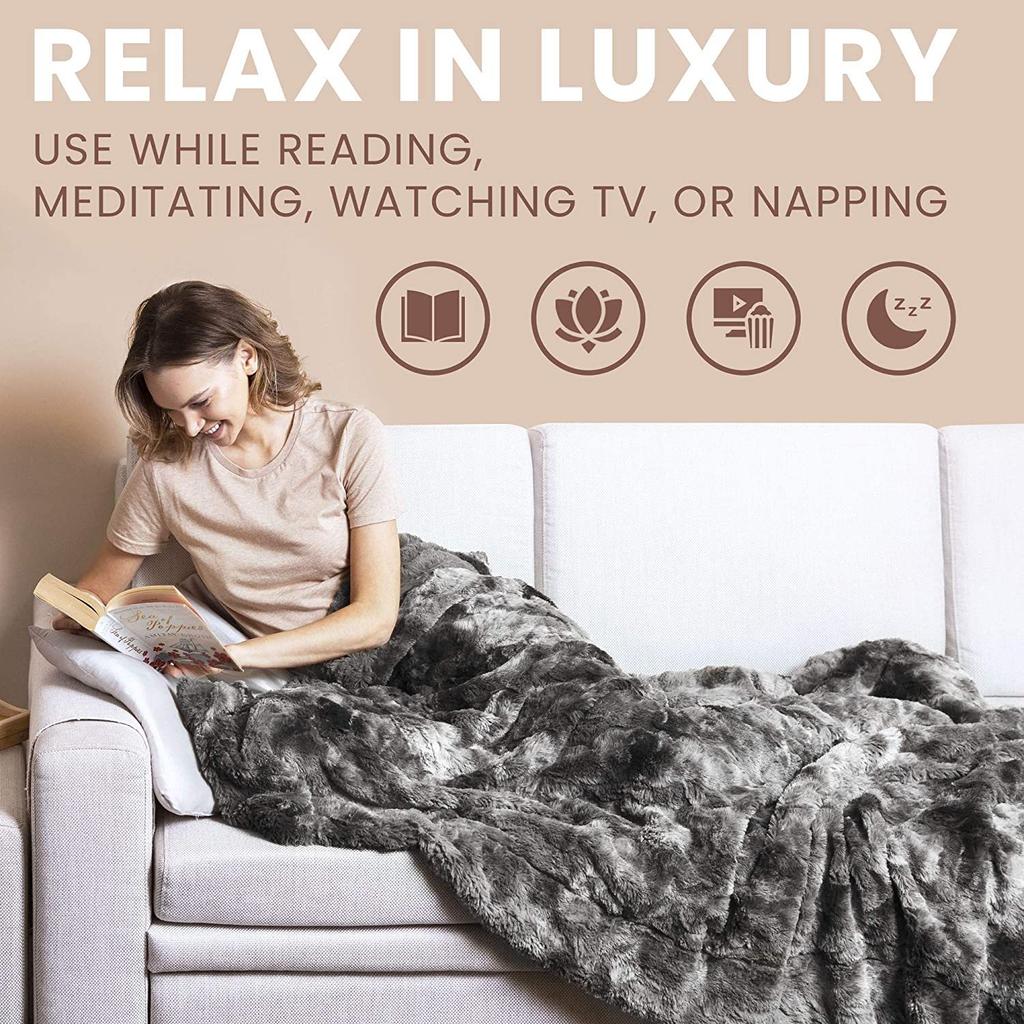 Doppelseitige Decke mit Batikmuster