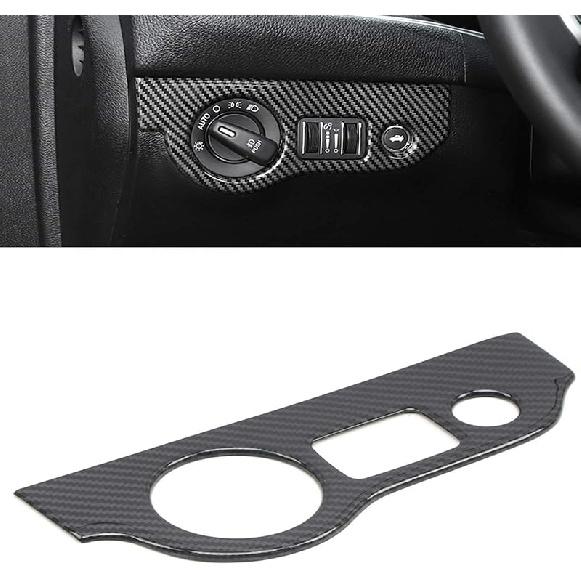 Car Steering Wheel Cover Trim Interior Decoration Accessories Carbon Fiber Look for Dodge Challenger Charger GT RT Hellcat Daytona 2015-2021