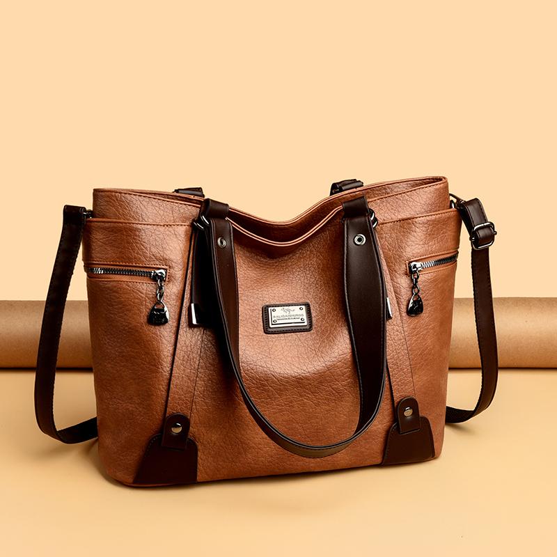 Luxury Soft Leather Handbags Large Capacity Women Shoulder Bags for Women Designer Tote Sac Shopping Crossbody Top Handle Bag