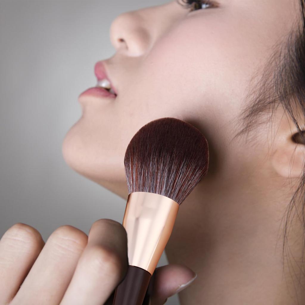 MSQ Makeup Brush Set with Cosmetic Premium Fiber Makeup Brush Includes Concealer Eyeshadow Foundation and More for Everyday Use 10-Piece Pouch,