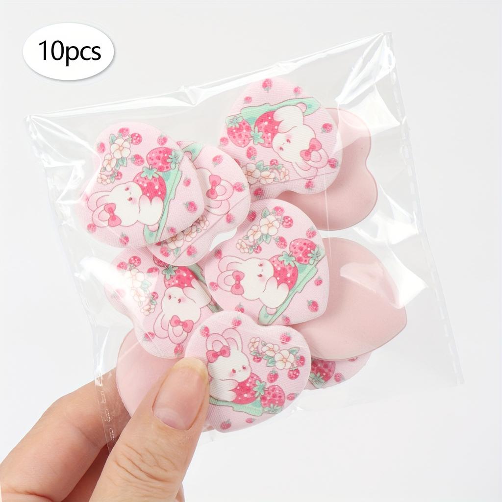 Printed Heart-Shaped Makeup Sponges, for Beauty and Makeup, Mixed Use with BB Cream, Liquid Foundation, and Concealer. Especially Suitable for Coverin