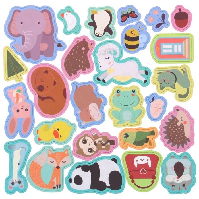 Układanka Magnetyczna Książeczka Puzzle Zwierzęta Zabawka Montessori 51 El