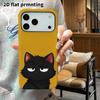 Phone Case: 2D Flat Design Suitable for iPhone 18, 17, 16, 15, 14, 13 Pro Film Protective Case, Couple Style, Indifferent Black Cat, Christmas and Hal
