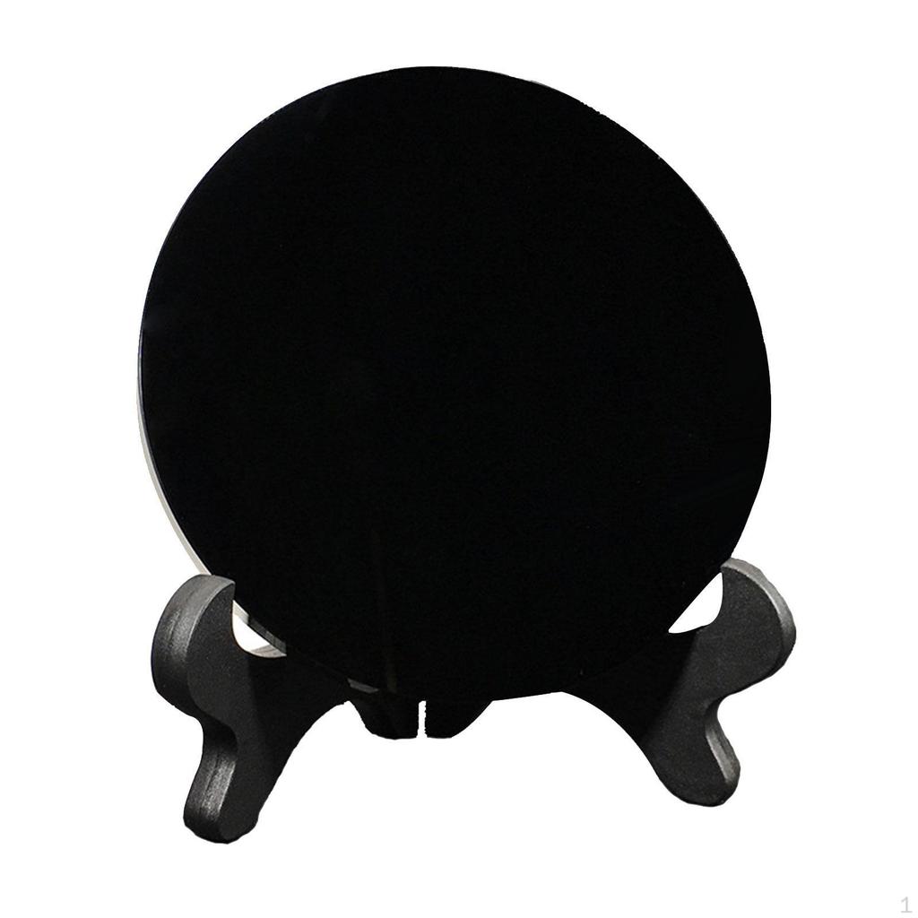 Black Obsidian Disc Feng Shui Disk Home Decoration Yoga Round Mirror Circle Mini