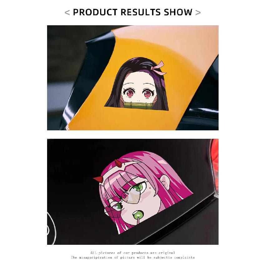 Anime Secondary JDM Reflective Car Stickers Waterproof Body Cover Marks Stickers Decorative Car Stickers Accessories