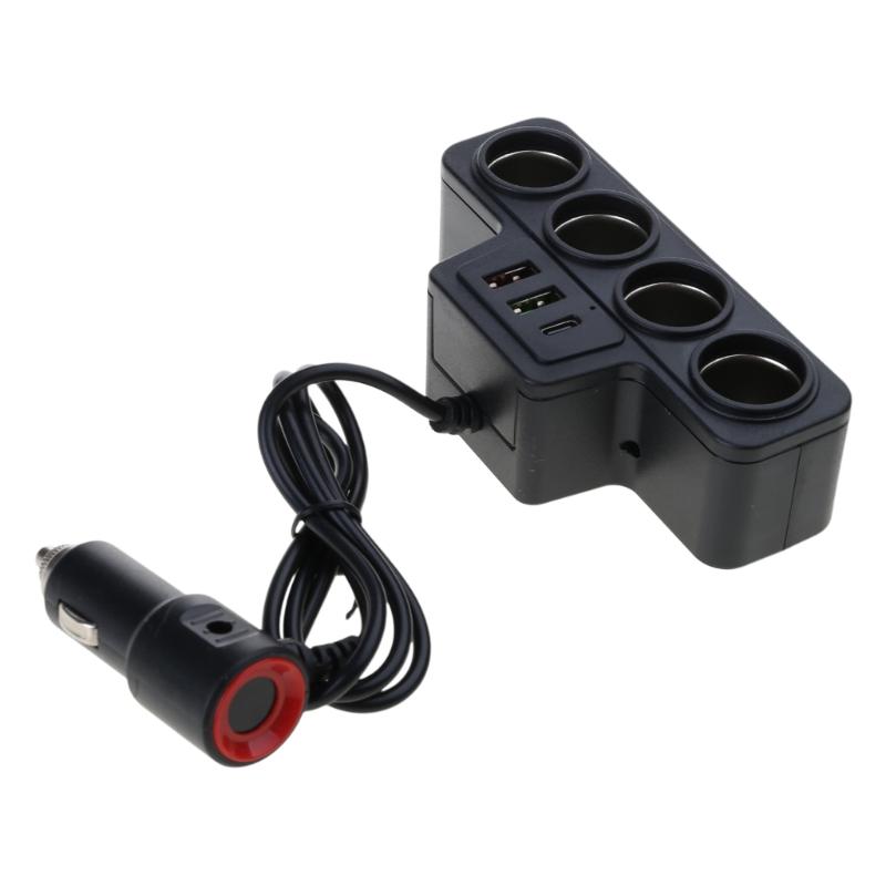 120W Fahrzeug-Netzteil Auto-Ladestation Schnellladefunktion Typ C USB mit langem Kabel für Reisekomfort
