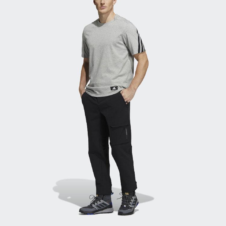 Adidas Casual Breathable Sports Pants Men Bottoms Black H13843