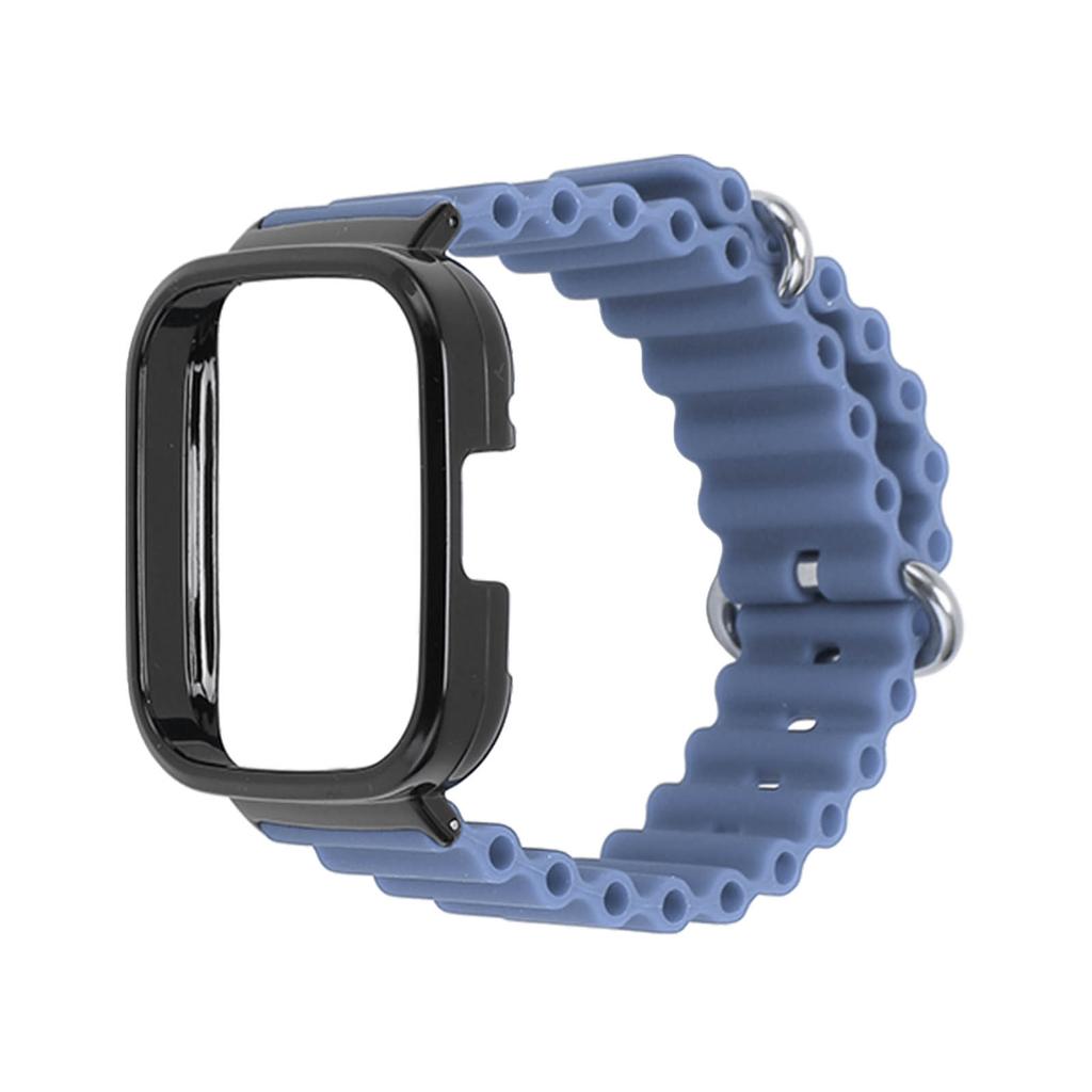 2 In 1 Watch Strap Protective Case Silicone Adjustable Replacement Strap Case for Redmi Watch 3