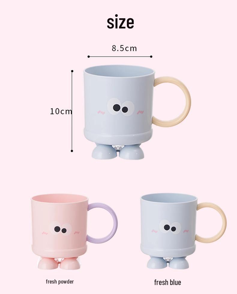 Newcomer 0.2: Cute Cartoon Mouthwash & Toothbrush Cup for Kids and Couples