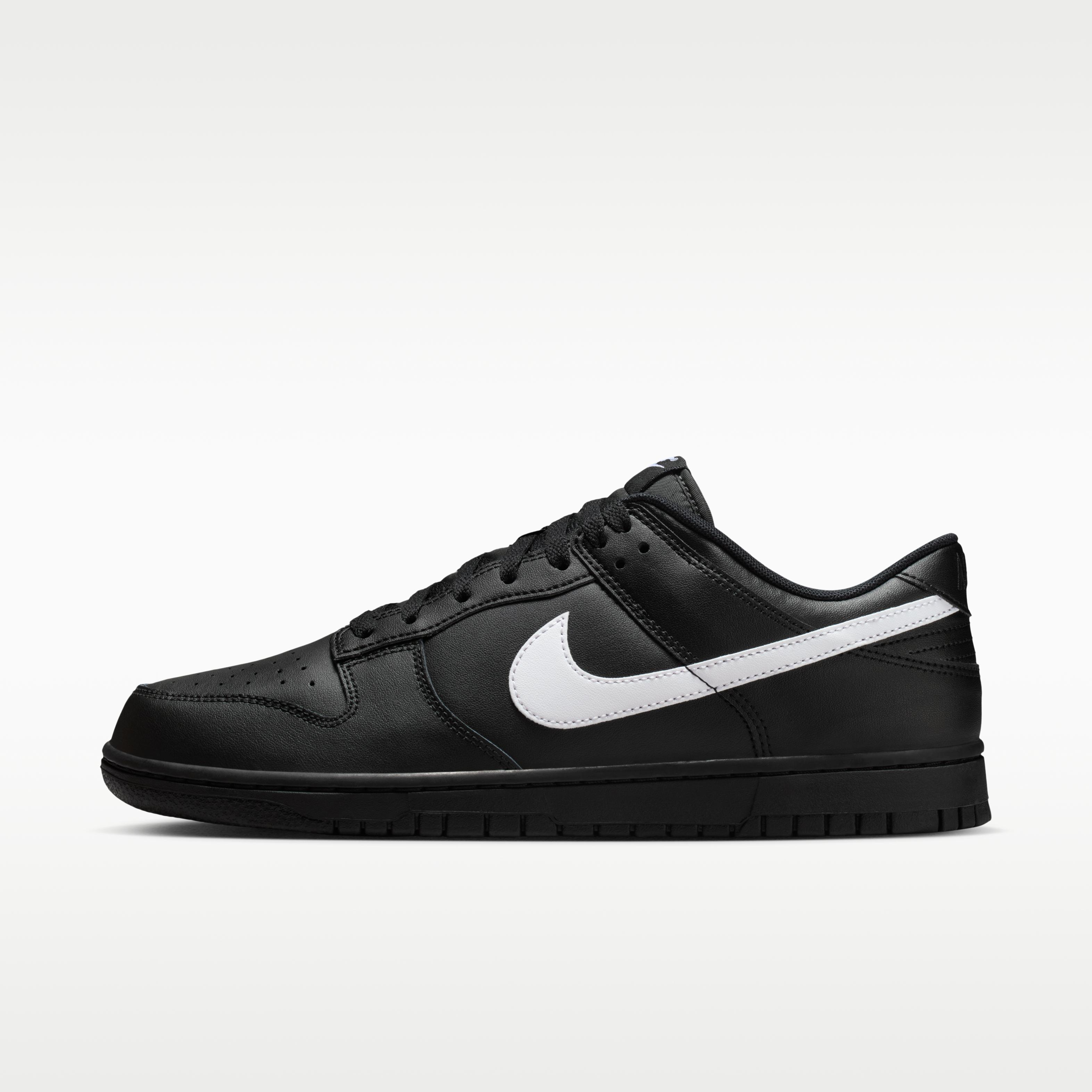 Nike Dunk Low Black White Swoosh 38.5