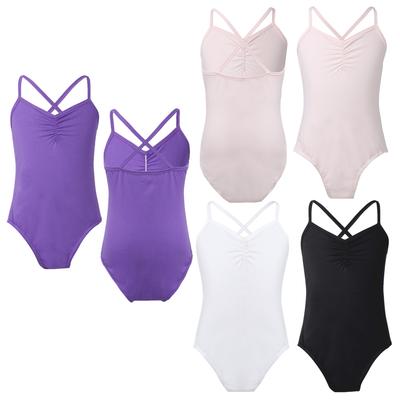 Dziecięca baletowa spódniczka tutu sukienka Spaghetti pasek Criss Cross balet trykot body kostium