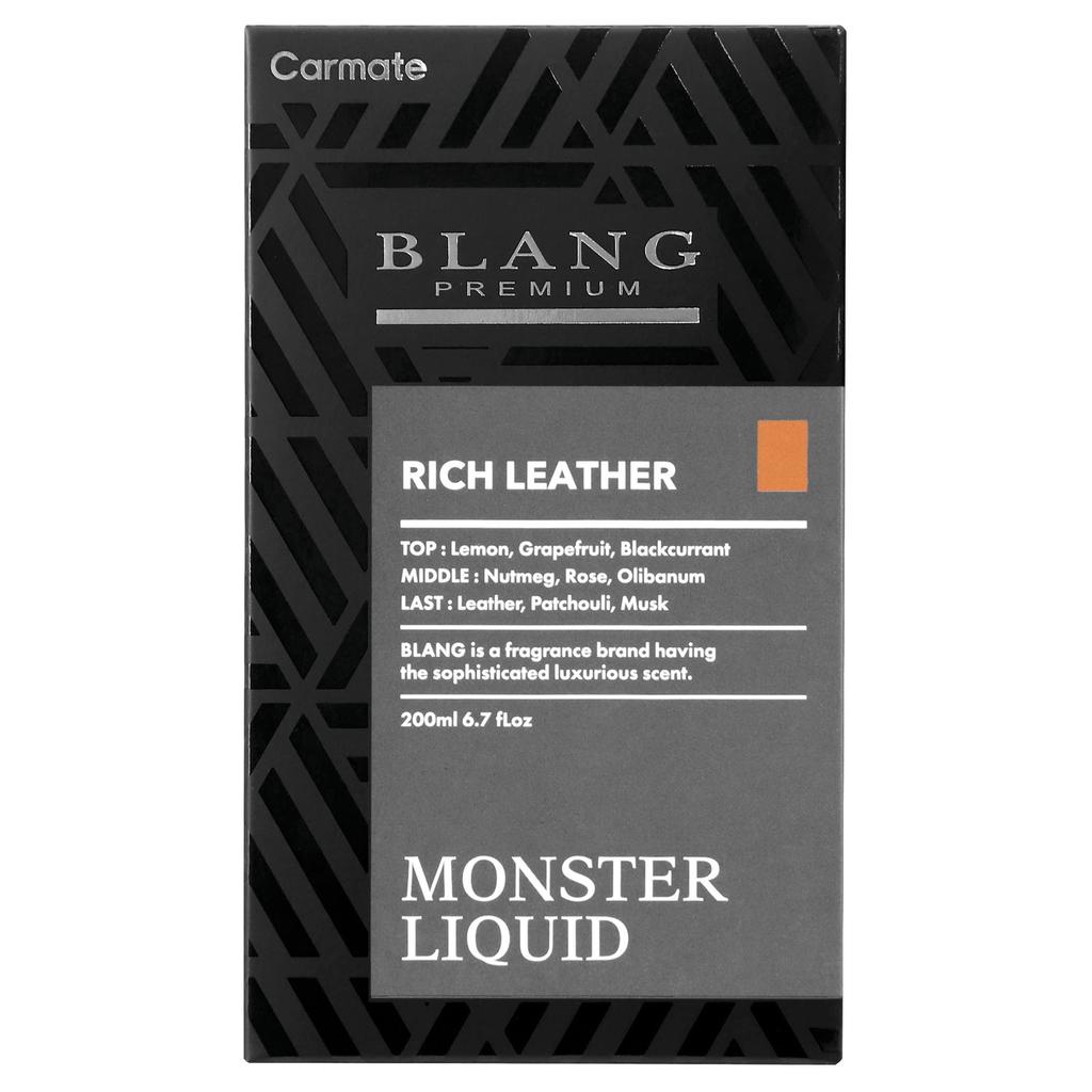CARMATE BLANG Samochodowy 4x Monster Rich Duży L934 Odświeżacz, Płynny, Skóra, Pojemność, 200ml,