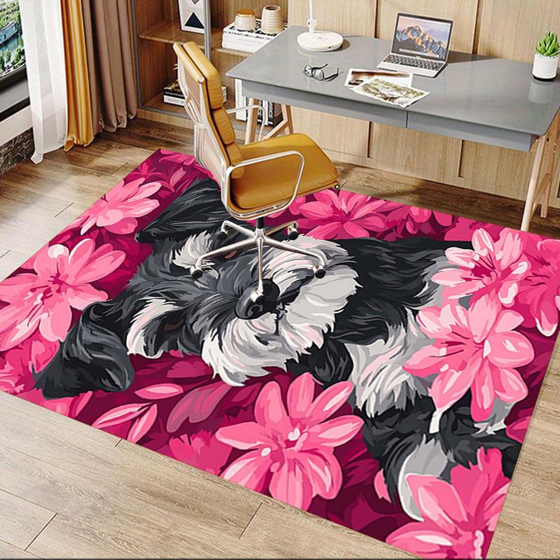 1PC dog flowers Extra Large Non Slip Floor carpet, Office, family, Studio Large Area Rug Indoor Rugs, Bold Statement Piece