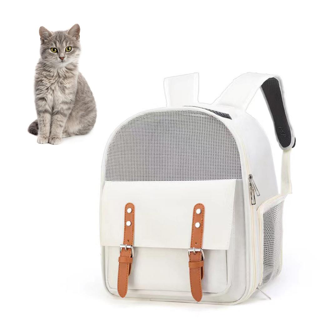 Cat Backpack Large Capacity Portable Brthable Dog Cat Carrying Double Shoulder Bag for Pet Outing Travel Hiking