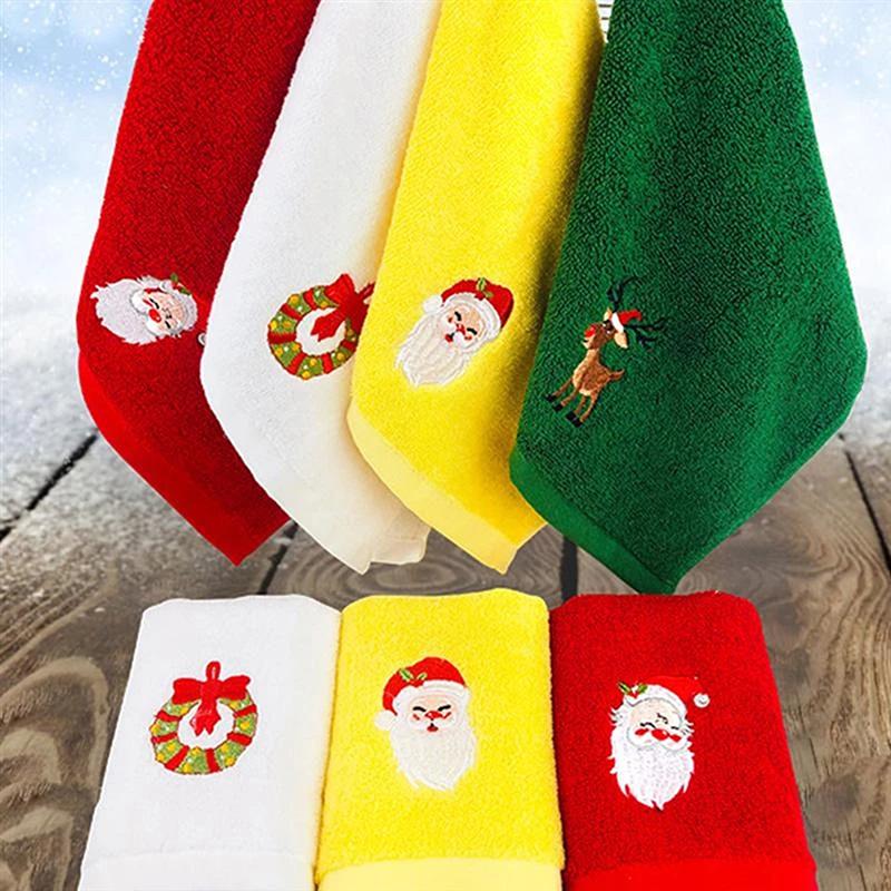 Unisex Christmas Innovative Towel Set Halloween Cartoon Gifts Kitchen Supplies Purified Cotton Embroidered Holiday Home Towels
