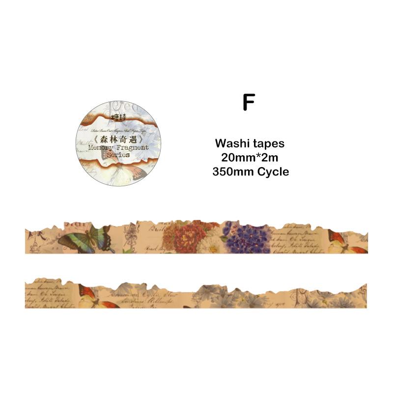 Journamm 20mm*2m Burning Washi Paper Tapes Decor Junk Journal DIY Scrapbooking Vintage Collage Materials Aesth Stationery Tapes