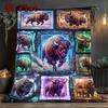 Cyber Buffalo Collection 2D Flat Pattern Flannel Blanket, High Quality All Seasons, Home Decor, Warmth and Comfort, Perfect for Christmas Gifts.