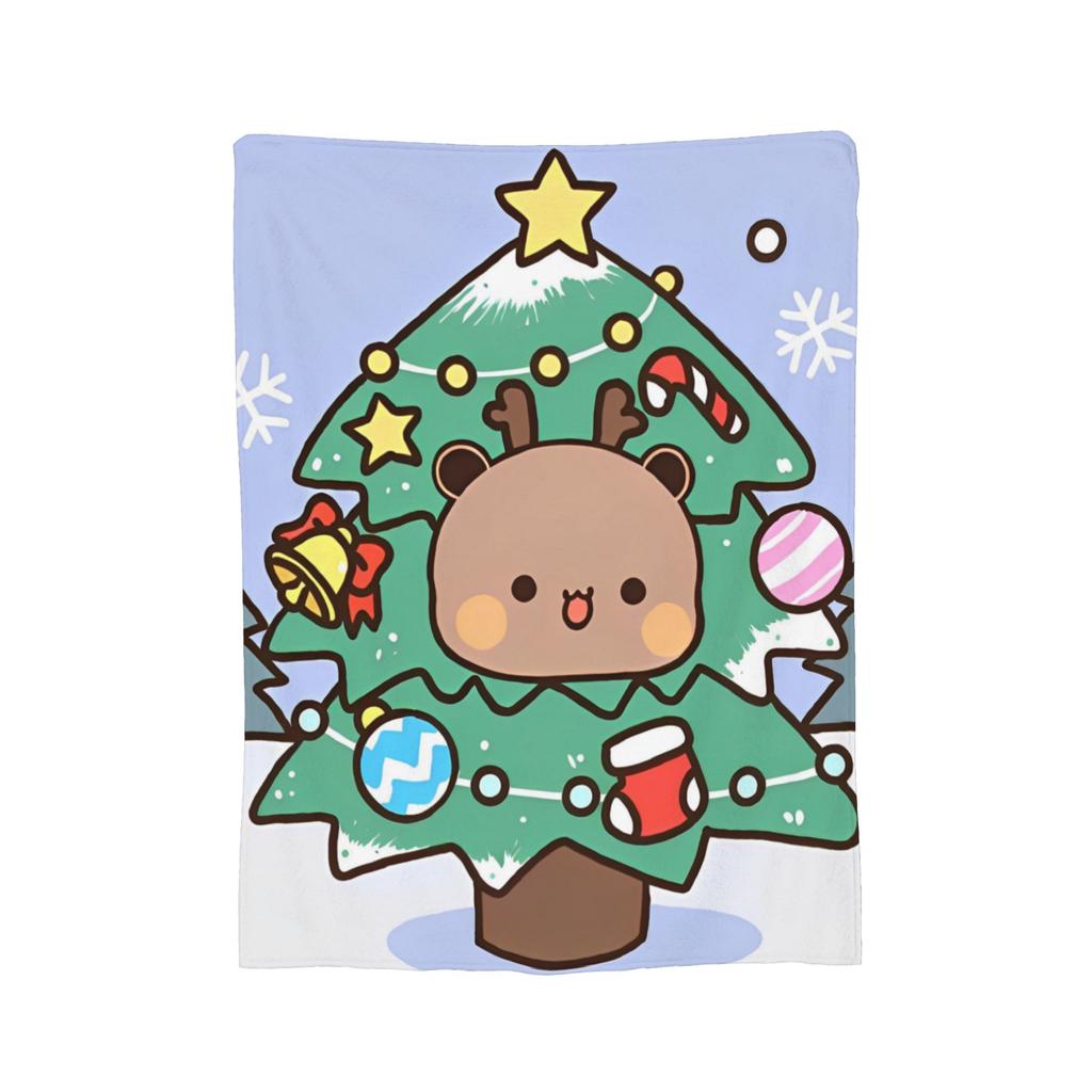 Bubu and Dudu Blanket Velvet Panda And Brownie Bear Couple Warm Throw Blanket for Bedding Couch Bed Rug