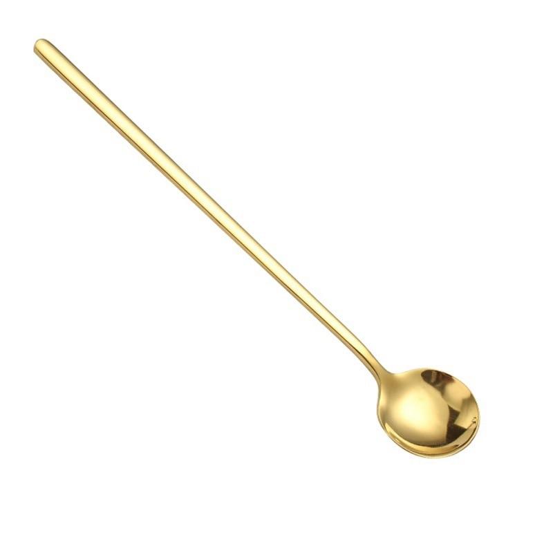 

Круглая ложка из нержавеющей стали, кофейная десертная ложка, титановая ложка для перемешивания из нержавеющей стали