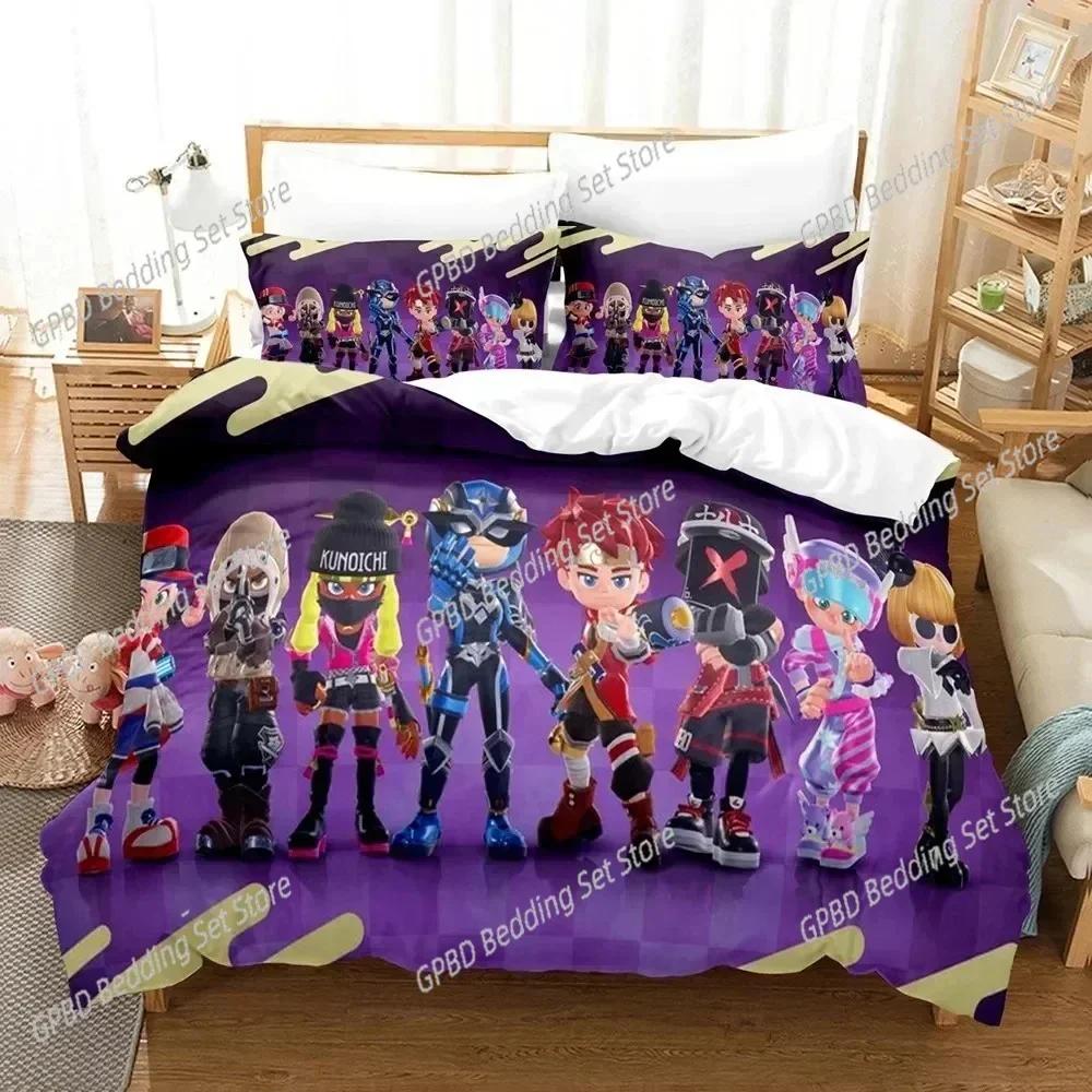 Print Game Ninjala Cartoon Bedding Set 3D Printed Suitable for Bedroom Duvet Cover Set With Pillowcases Kids Home Textile