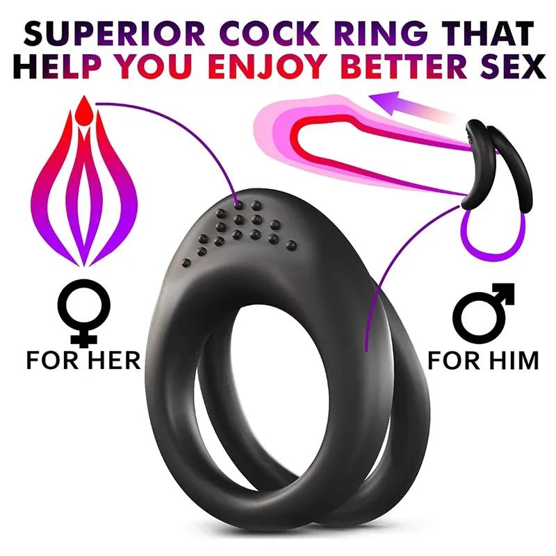 Silicone Reusable Penis Sleeve Flexible Glans Penis Enlarger Extender Delay Ejaculation Cock Ring Sleeve Adult Sex Toys For Men