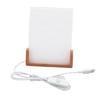 Clear Acrylic Display Picture Frame with LED Lighting Wood Base Heat Transfer Machines Sublimation Blank Photo Frame
