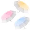 12-Rib Automatic Folding Gradient Sun & Rain Umbrella, Black Glue Anti-UV Protection