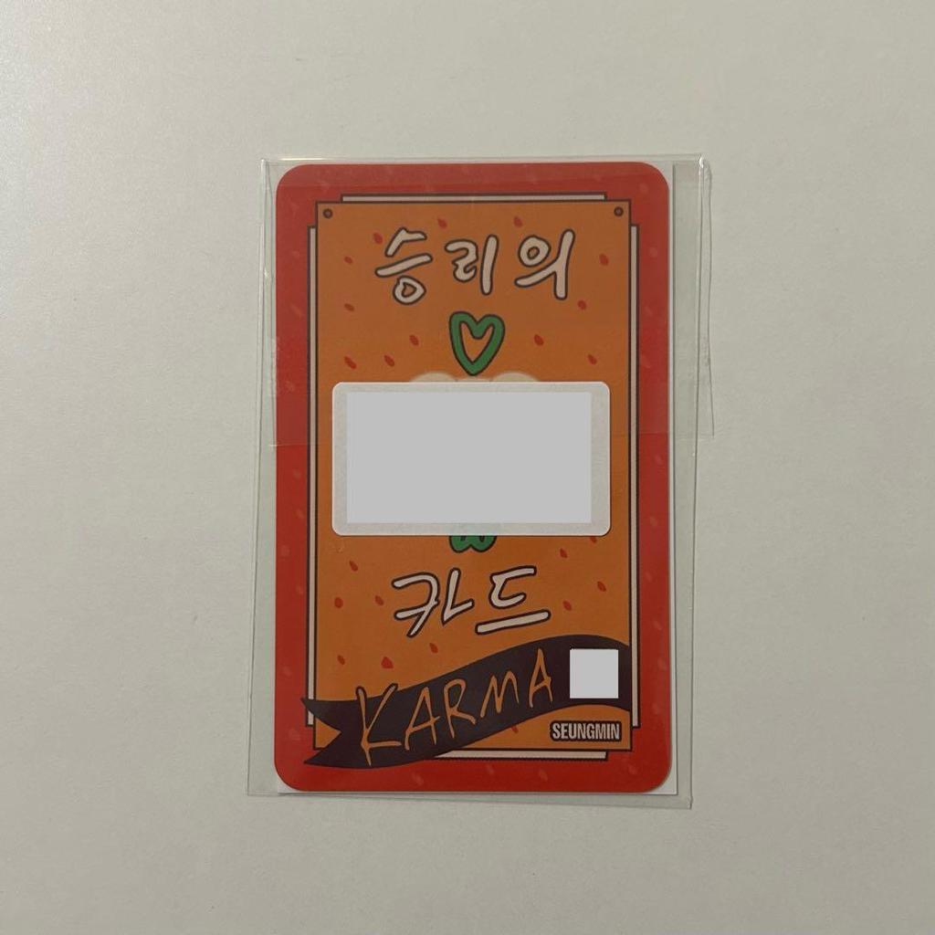 [USED] StrayKids KARMA FANS Lucky Doll Trading Card Seungmin