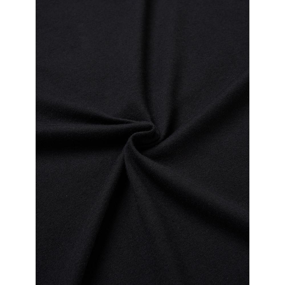 DaiSo [coMMon] Langarm Baumwollmischung T-Shirt S M L xL schwarz