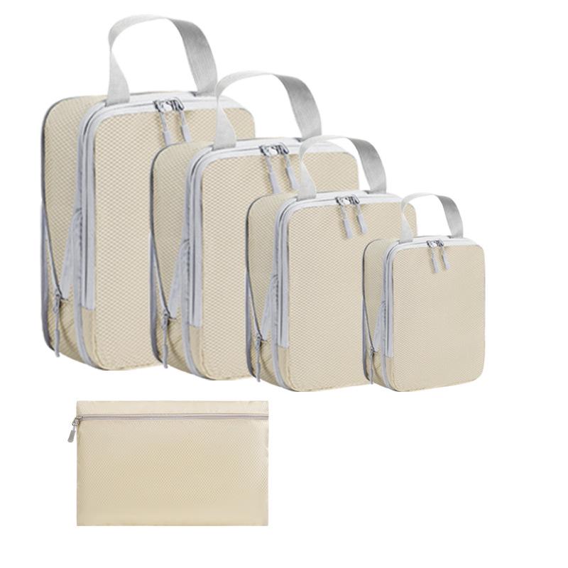 Czteroczęściowy zestaw kompresyjny podróżny: Worki próżniowe na ubrania, buty i skarpetki - Wodoodporne rozwiązanie do przechowywania