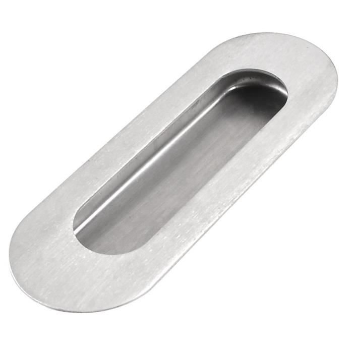 4.7  Long Ton argent Acier Inoxydable Coulissante Porte Cabinet Poignee Encastree
