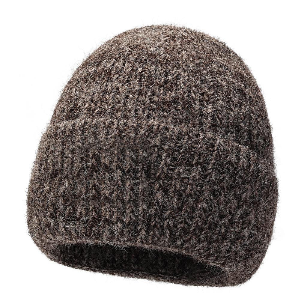 Winter Cashmere Knitted Hat Outdoor Thick Warm Wool Hat Cold-Proof Hat