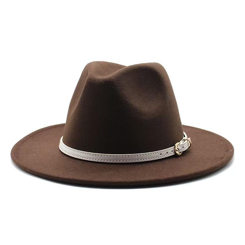 Popular European and American literary and retro woolen top hat men's and women's classic fashion church top hat jazz hat