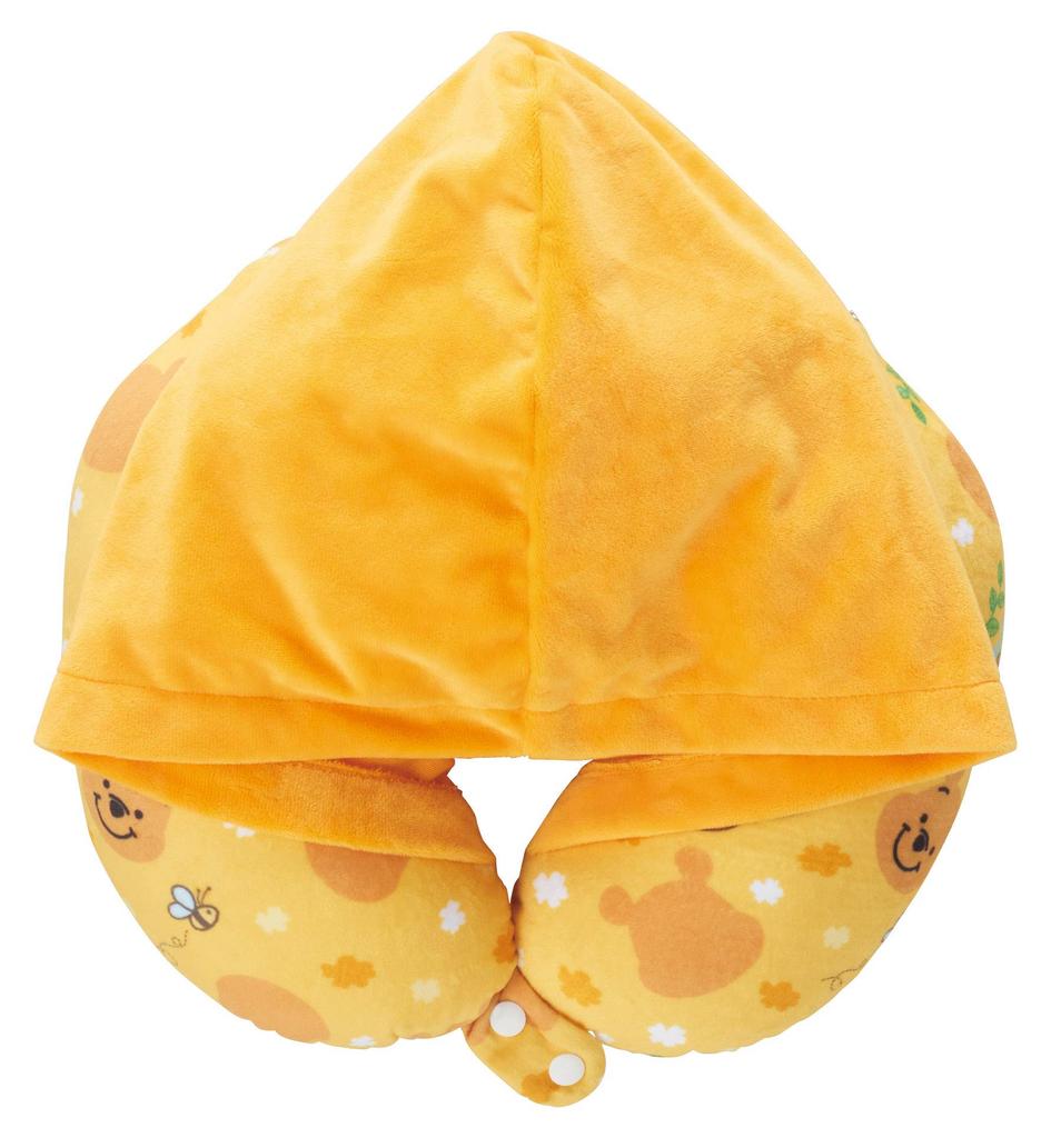 Marushin Kapuzenhals Disney Winnie the Verwandelt sich in Plüschprodukt Als Perle B24 x Als Hals H35 x Kissen, Puuh, Entspannen/Puuh-Perlen, Wendbar, Spielzeug,