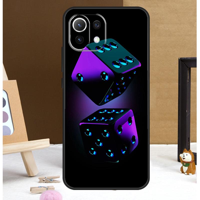 Dices Poker Casino Case For Xiaomi 13 14 15 Ultra 13T 14T 15T 17 Pro Max POCO X7 X3 X5 X6 F5 F6 F7 F8 Pro Cover