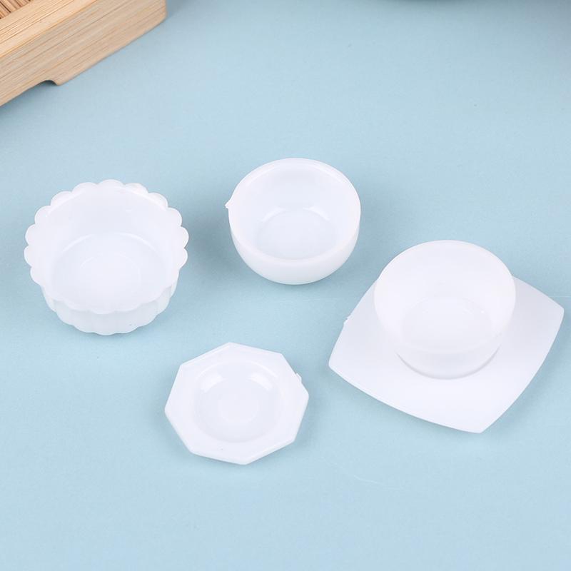 33Pcs/Set Dollhouse Miniature Trays Plates Doll Mini Food White Dishes Tableware