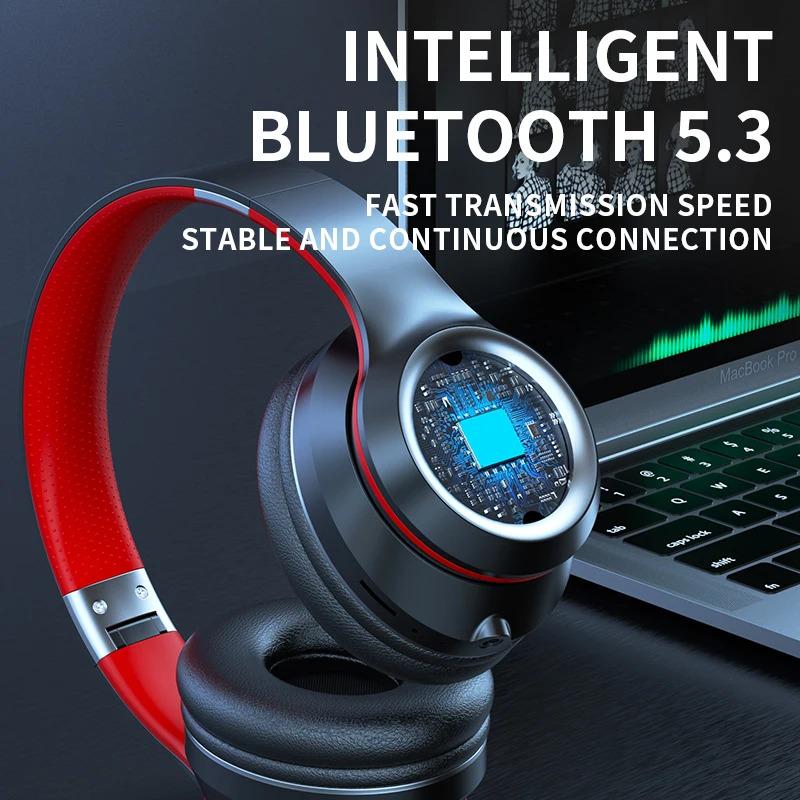 Newest Wireless Headphones Bluetooth Earphones Large Headset Helmets with Mic Support TF-Card Mp3 Play display screen