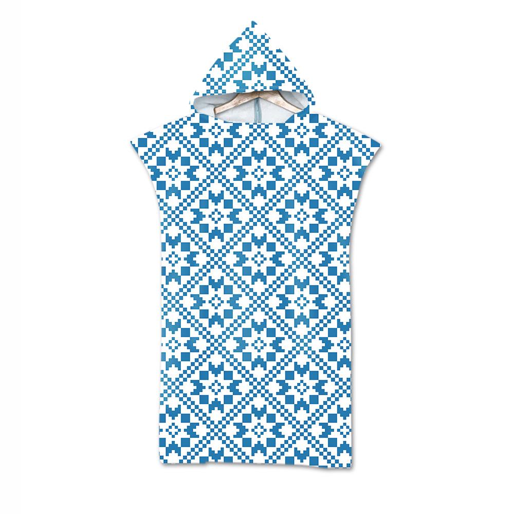 Adult Bath Towel Beach Towel Cape Geometric Print Hooded Bath Towel