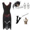 Large Size S-4XL Vintage Dress, Sequined Evening Dress Banquet 1920 Set