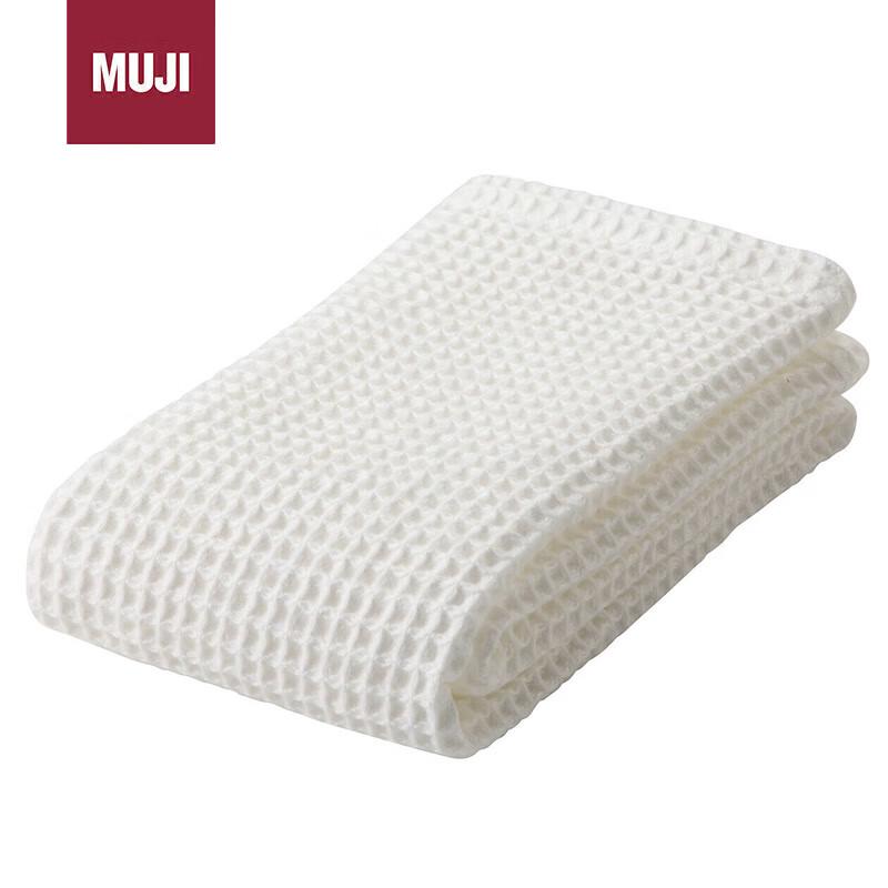 MUJI Thin Cotton Honeycomb Face Towel 34x85cm грязно-белый