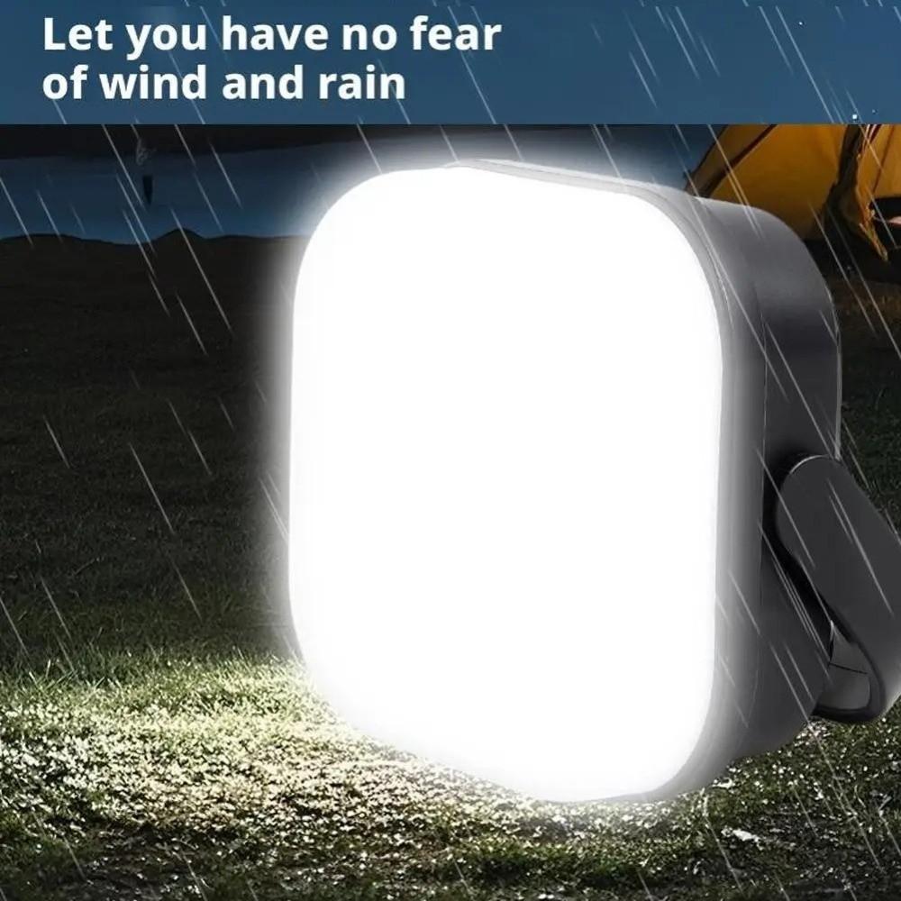 Portable Mini Camping Lantern Adjustable Brightness Three Settings Tent Lamp Waterproof USB Rechargeable Flashlight Outdoor