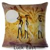 Retro African Cushion Cover Abstract Human Figure Design Warm Tone Soft Polyester Bedroom Decor Throw Pillow Case