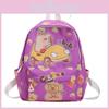 Childrens Cute School Bag With Cartoon Capybara Print And Wearresistant Material For Preschoolers