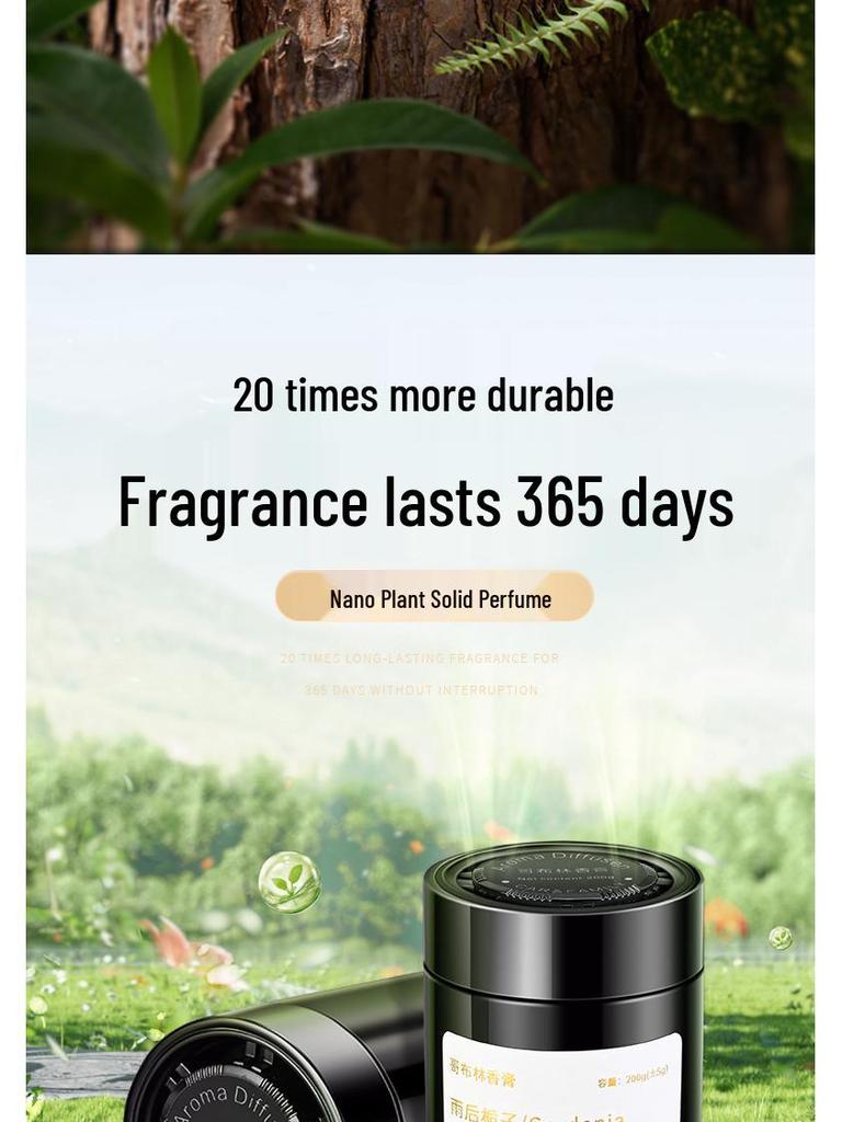Gardenia Car Air Freshener: 2024 Long-Lasting Solid Perfume Ornament for Car Interiors