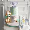 22pcs Green Foam Ball Cake Topper Foam Ball Cake Picks Cupcake DIY Cake Insert Topper Baking Decoration for Anniversary Birthday