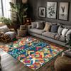 Stylish Geometric Area Rug Non Slip Indoor Outdoor Doormat Modern Abstract Pattern Floor Mat Home Decor Living Room Kitchen Wash