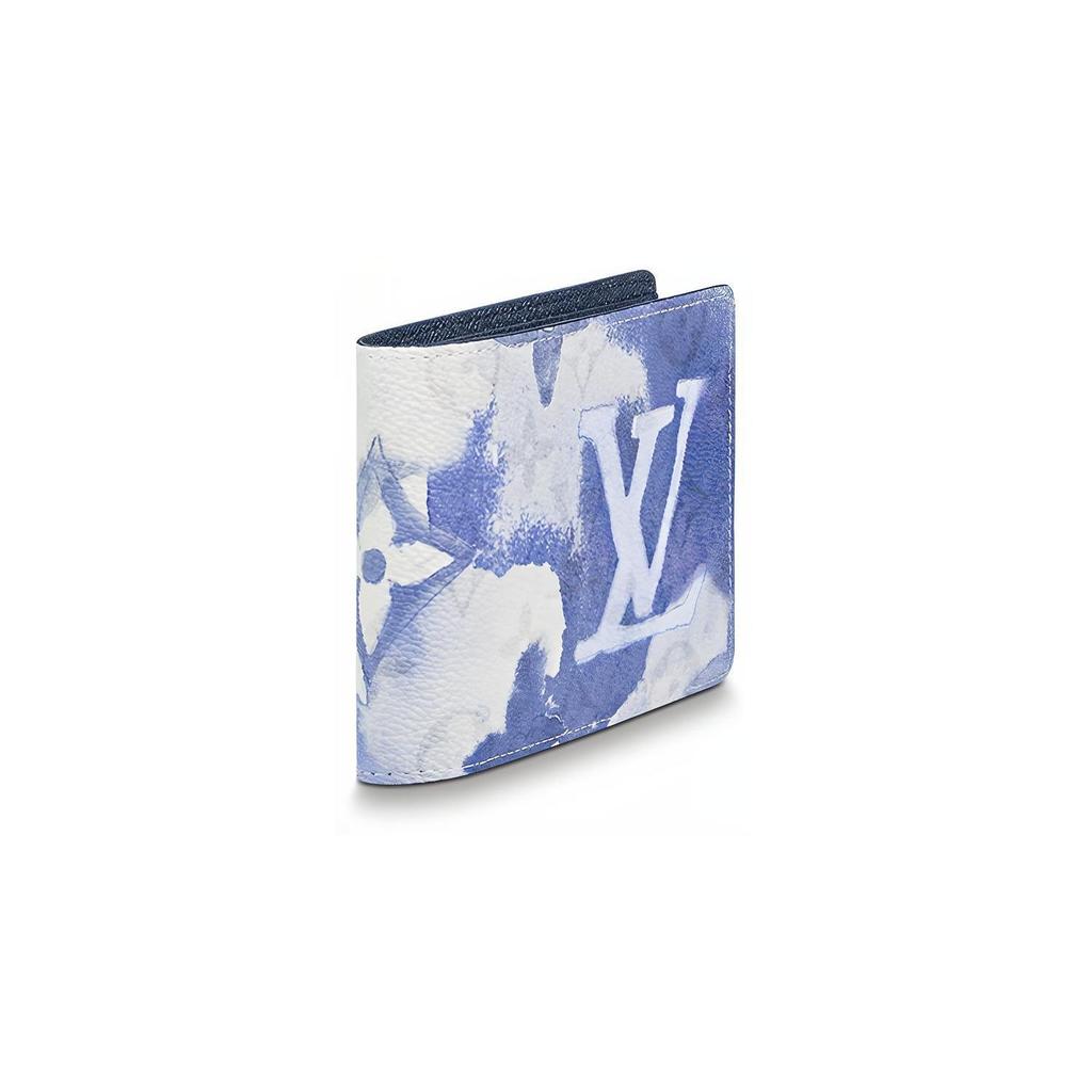 Louis Vuitton Multiple Series Pattern Canvas Wallet Men Wallet Blue M80458