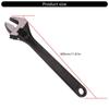 Large Opening Adjustable Spanner Monkey Wrench Adjustable Angle Slide Wrench 8/10/12inch Household Tool