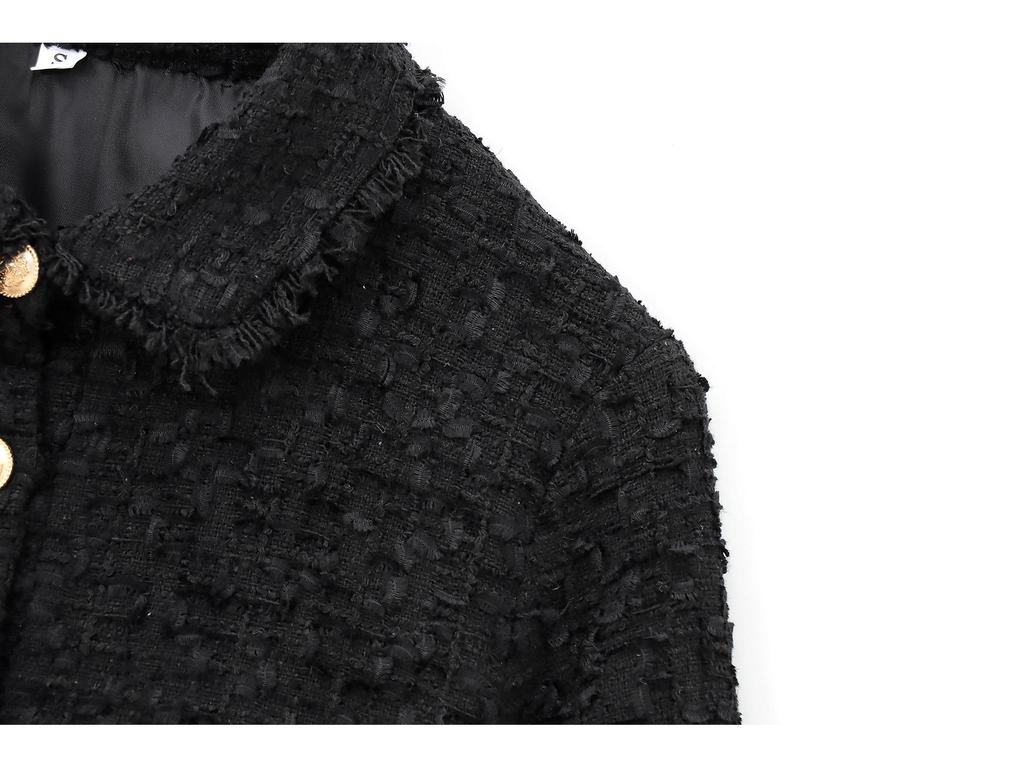 2024 Fall/Winter European & American Women's Textured Short Sleeve Shirt Dress with Turn-Down Collar